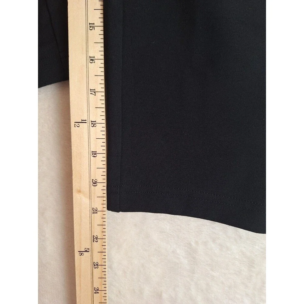 Belle Kim Gravel Petite Crop Ponte Pants Black Womens 10P Pull On Pockets